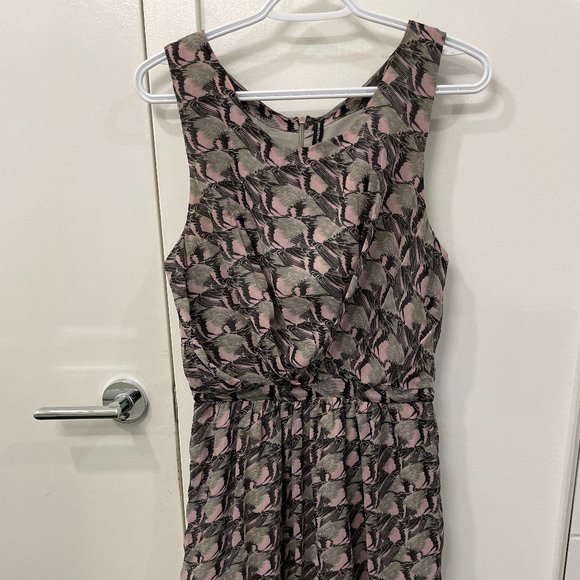 W118 by Walter Baker, purple, black and grey dress, size L - Picture 1 of 2